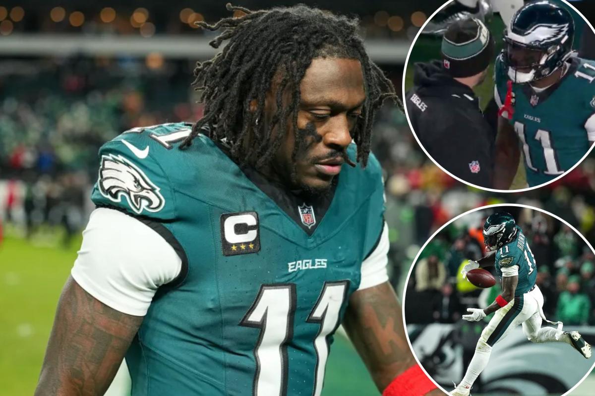 A.J. Brown ducks Eagles media after sideline | Sports News