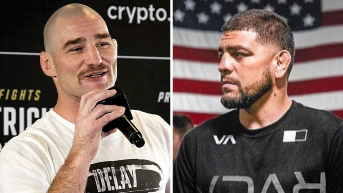 Sean Strickland and Nick Diaz share awkward