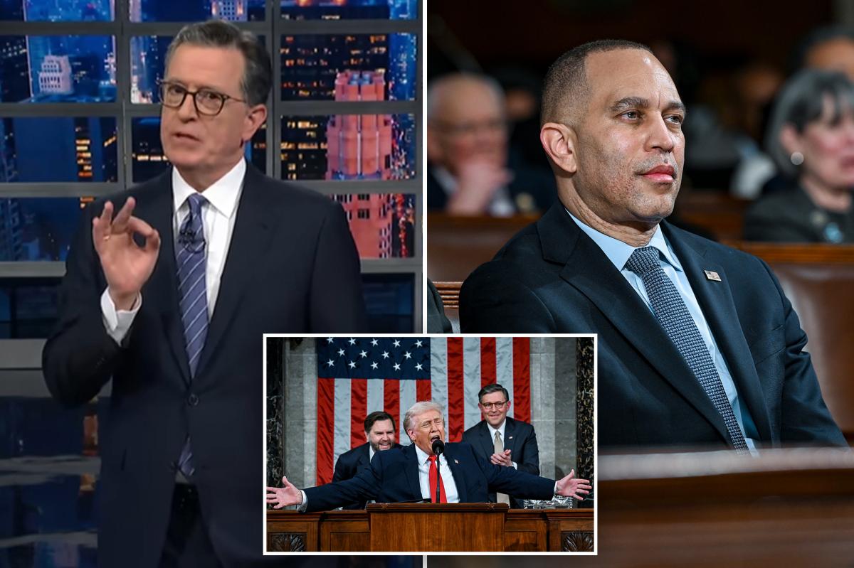 Stephen Colbert blasts Hakeem Jeffries for being | Gossip Wire