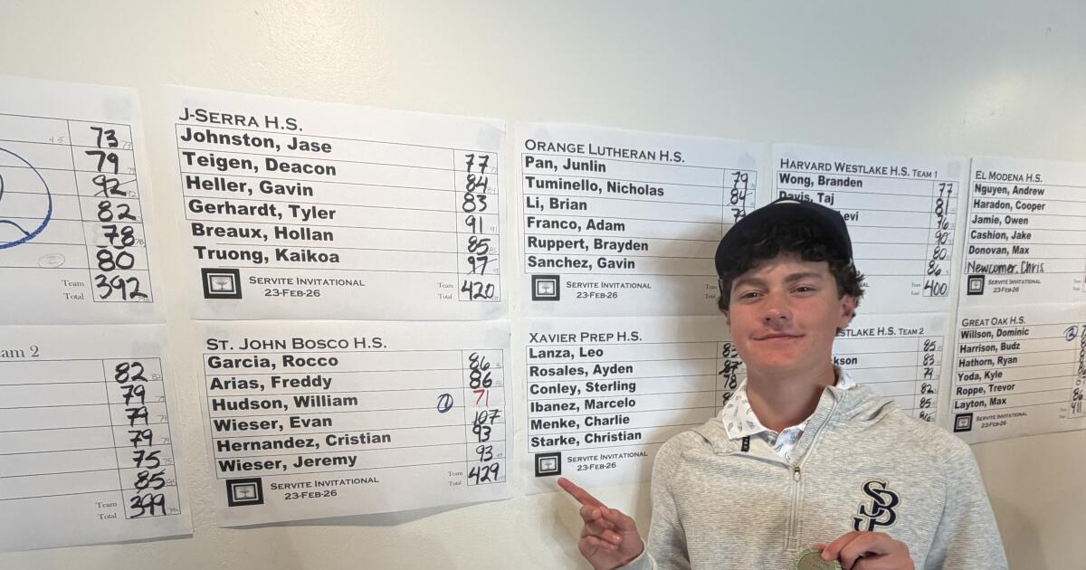 Golfer William Hudson of St. John Bosco wins