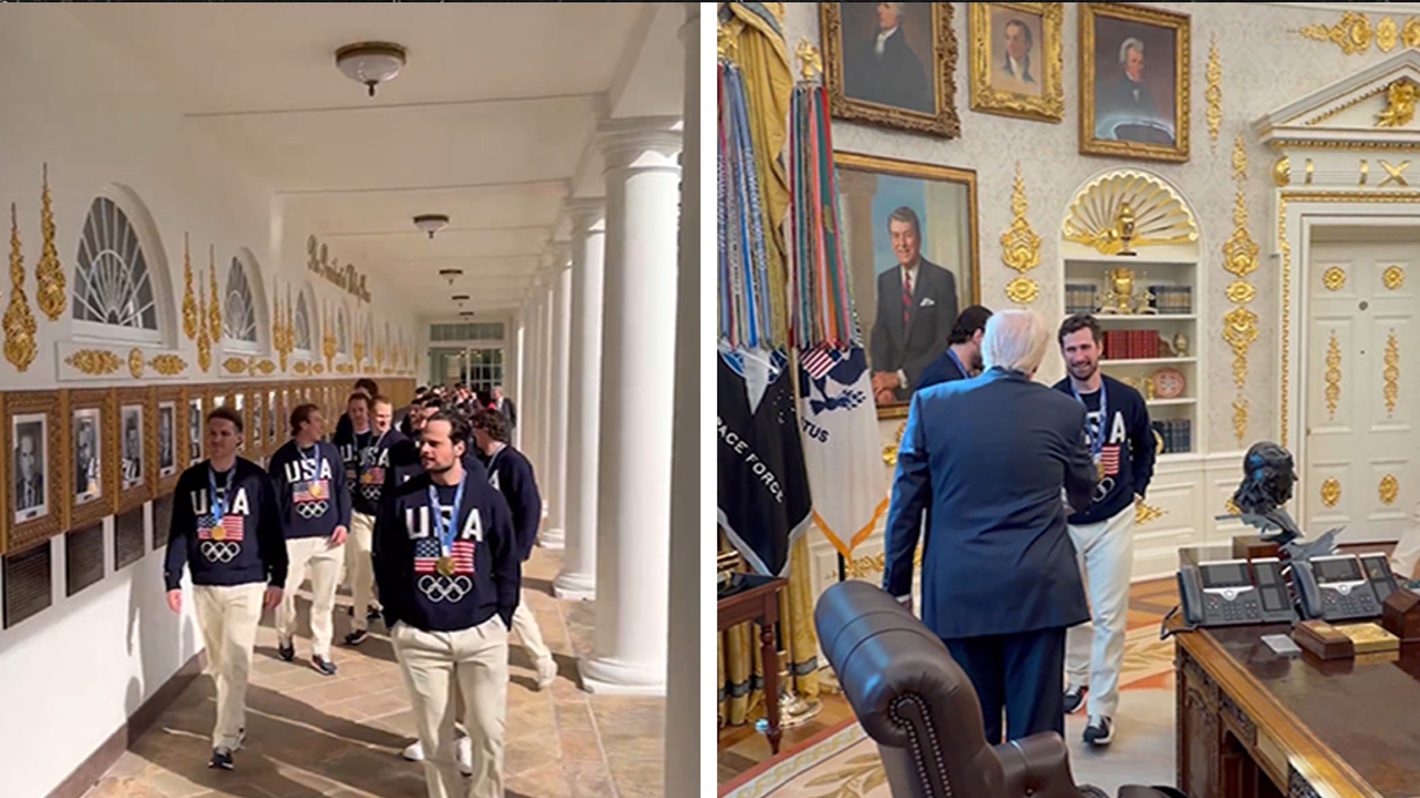 USA Men's Hockey Meets With President Trump