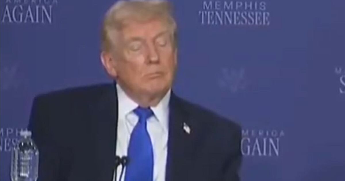 Moment unwell Donald Trump falls asleep on live TV: | UK News