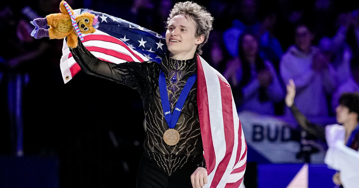 Ilia Malinin wins third straight world figure