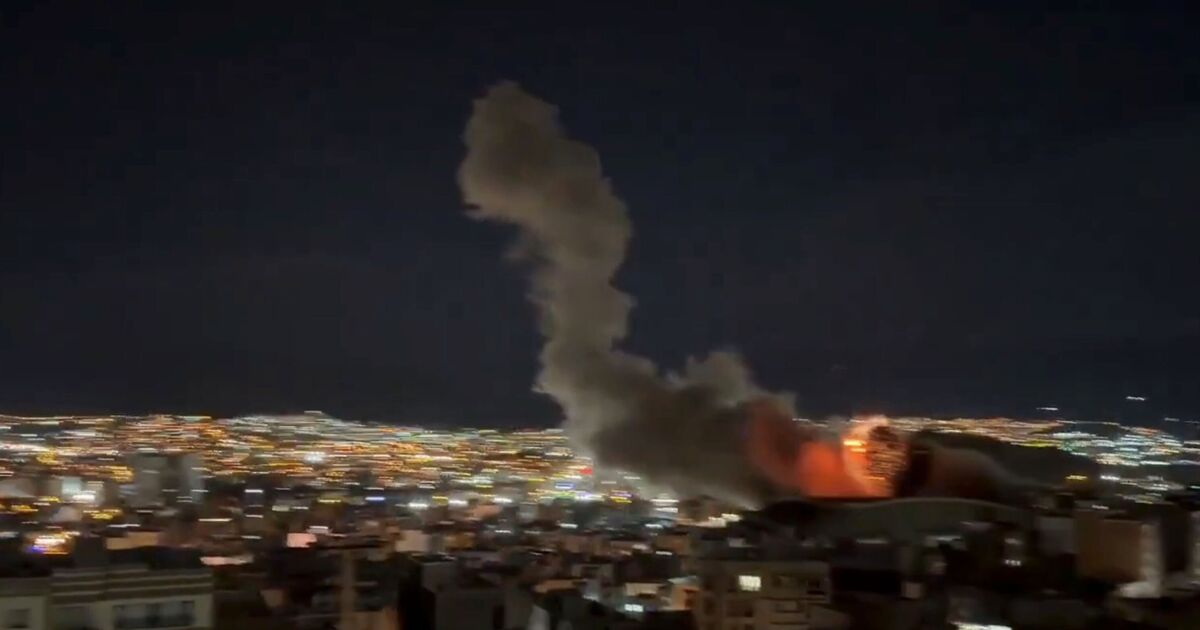Iranian TV building obliterated as deafening sound