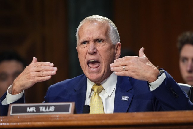 Thom Tillis Melts Down During Exchange With Kristi
