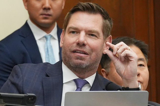 Eric Swalwell Blames 'MAGA Conspiracy Theorists'