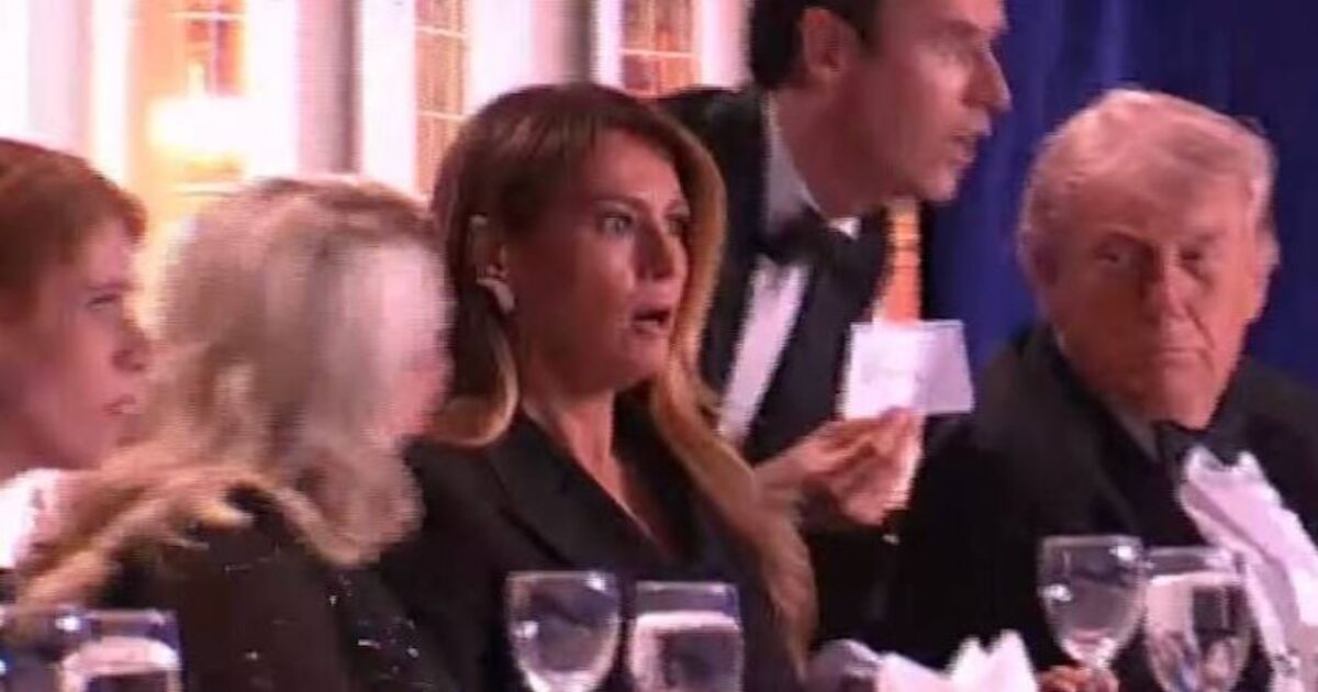 Melania Trumps startled face spotted as she