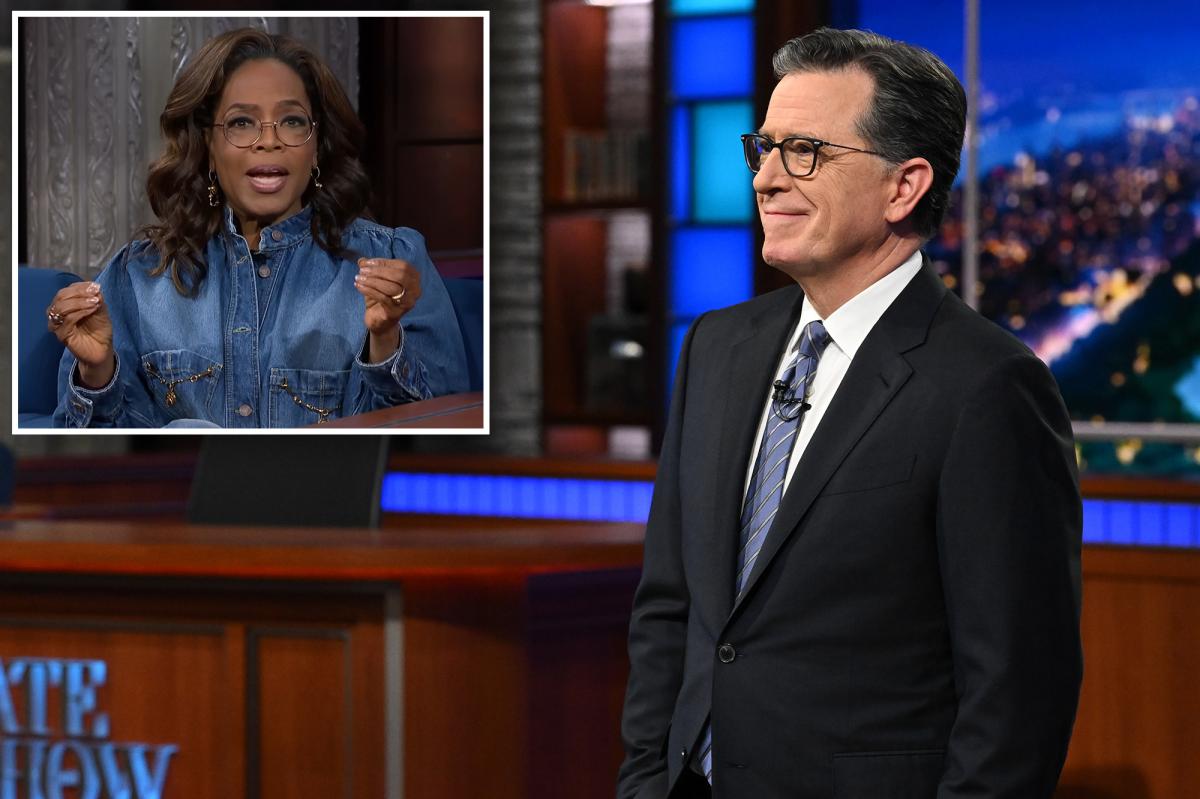 Oprah Winfrey takes Stephen Colberts host seat as | Gossip Wire