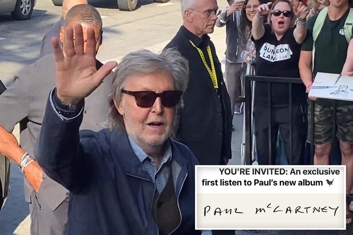 Paul McCartney holding listening party for his new