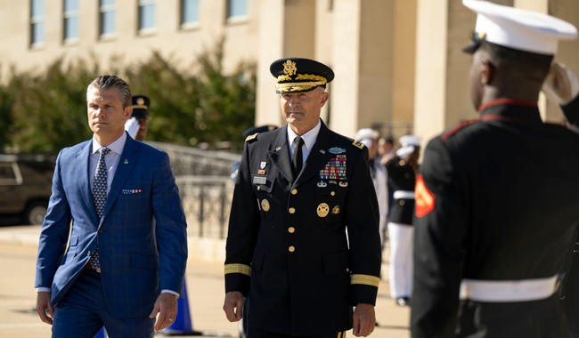 Pete Hegseth Gives the Army Chief of Staff His