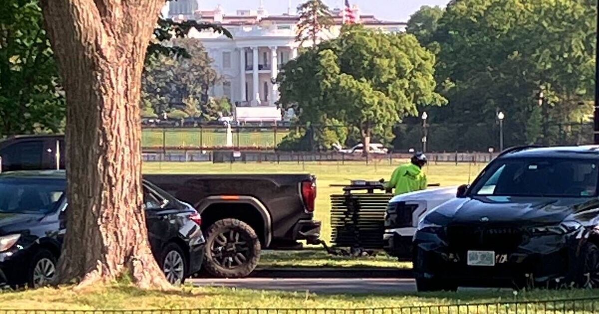 Huge steel wall erected around White House as | Political News