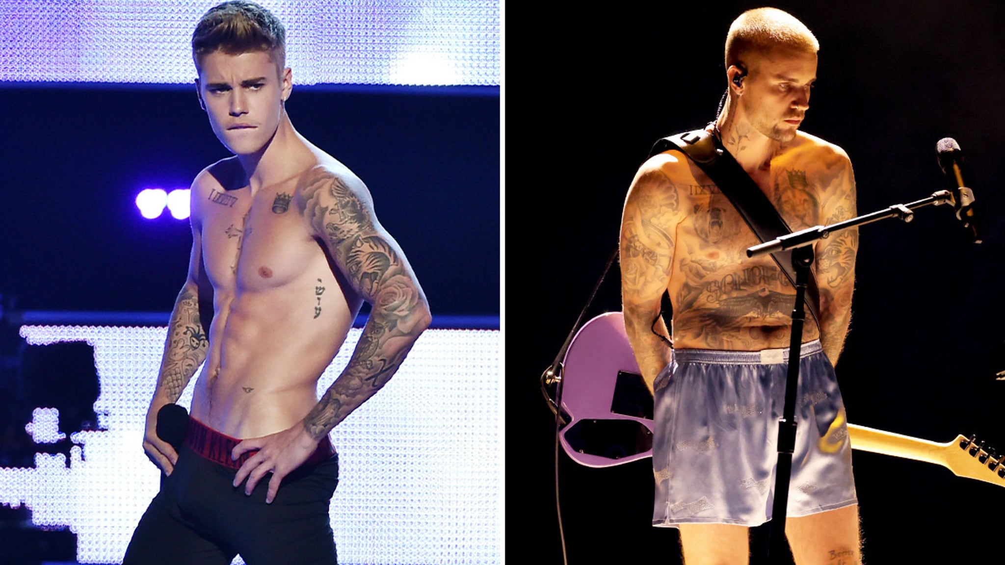 Justin Bieber Undies On Stage — Good Genes or