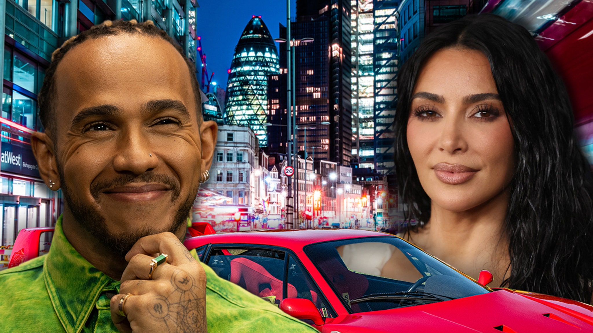 Lewis Hamilton Takes Kim Kardashian For A Spin In