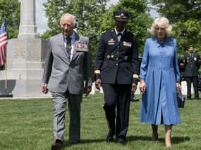Queen Camilla swats swarm of flies from King | Latest US News
