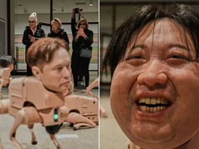 Robot dogs with Elon Musk and Mark | Elon Musk News