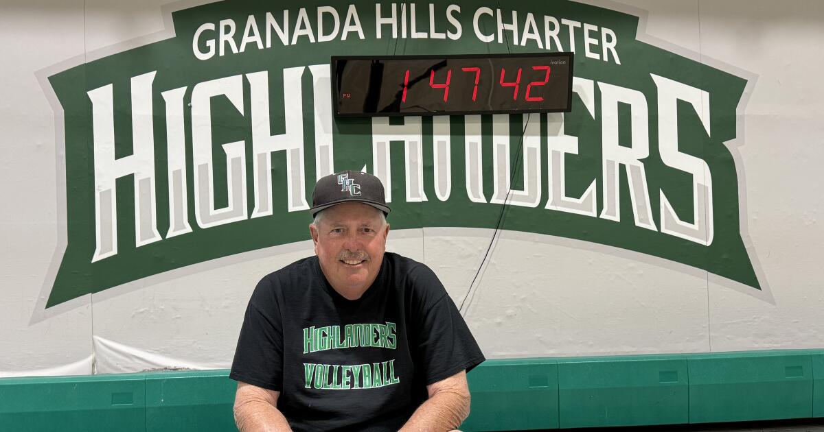 Granada Hills High coach Tom Harp goes for another