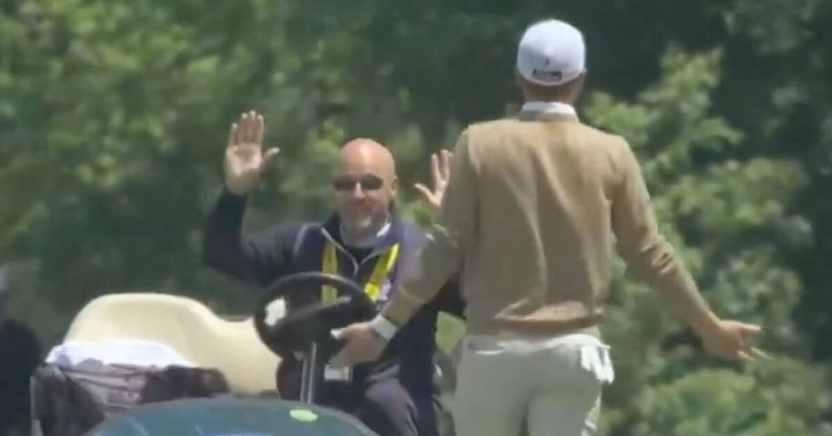 Justin Thomas reacts after being put on the clock | Golf News