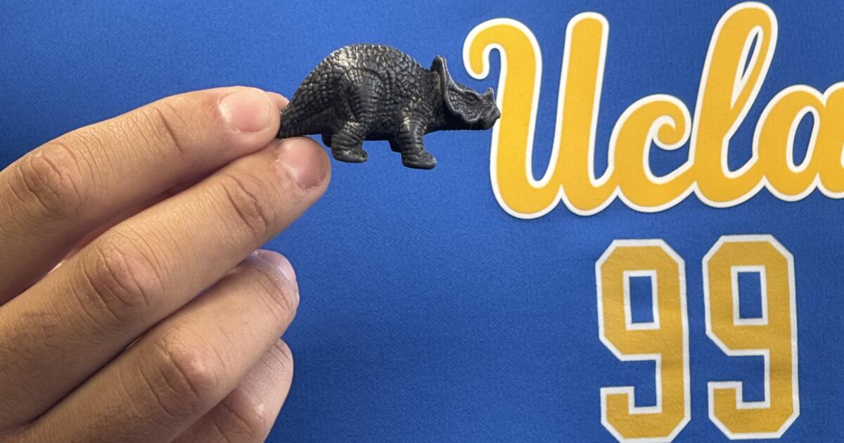 UCLA pitcher's secret weapon: A two-inch dinosaur