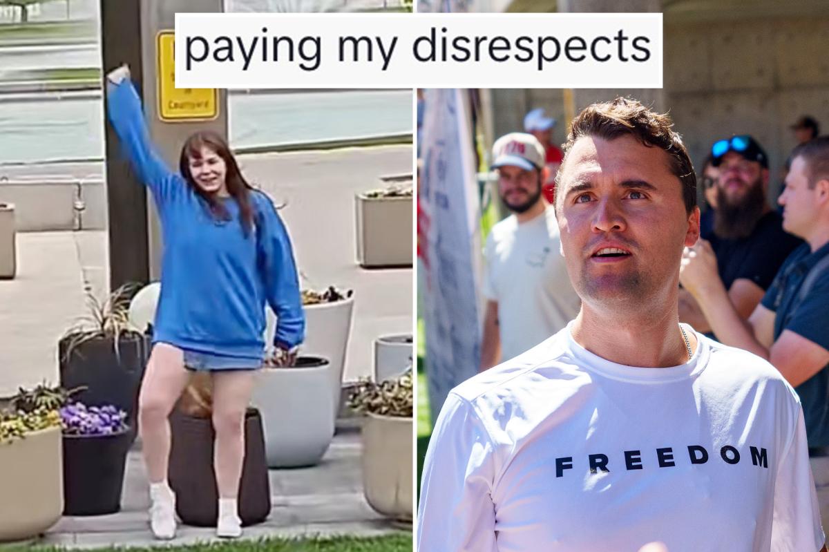 Woman bizarrely dances near Charlie Kirk | Gossip Wire
