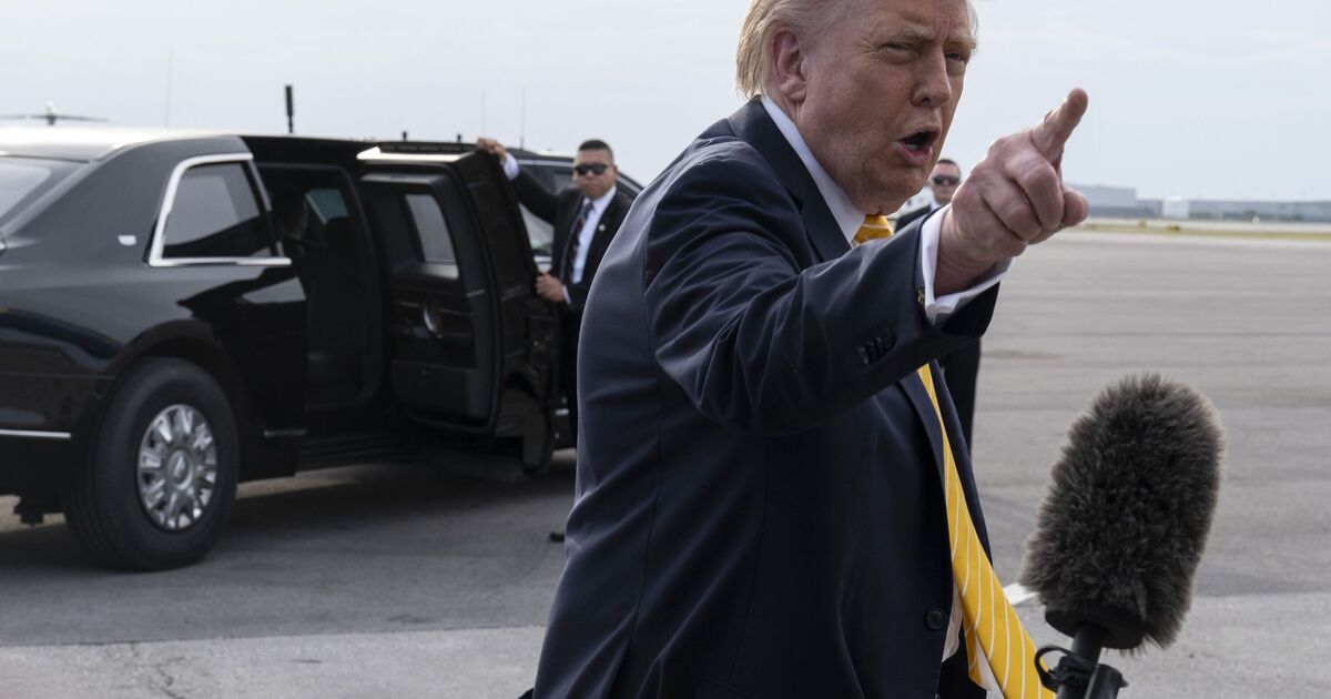 Agitated Trump tells reporter you should be