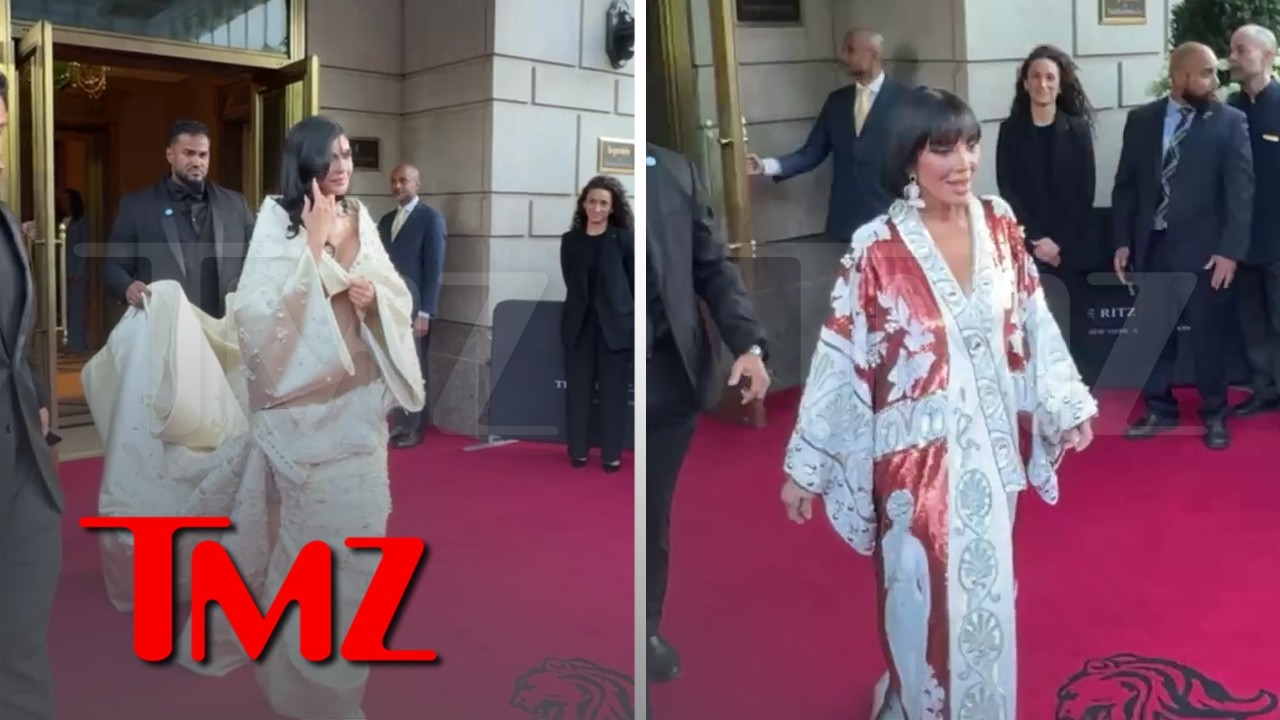Kris and Kylie Jenner Leave Hotel Ahead of Met