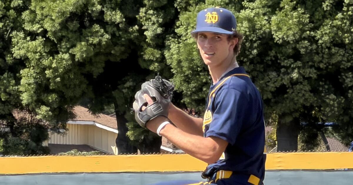 Lachlan Clark of Sherman Oaks Notre Dame throws