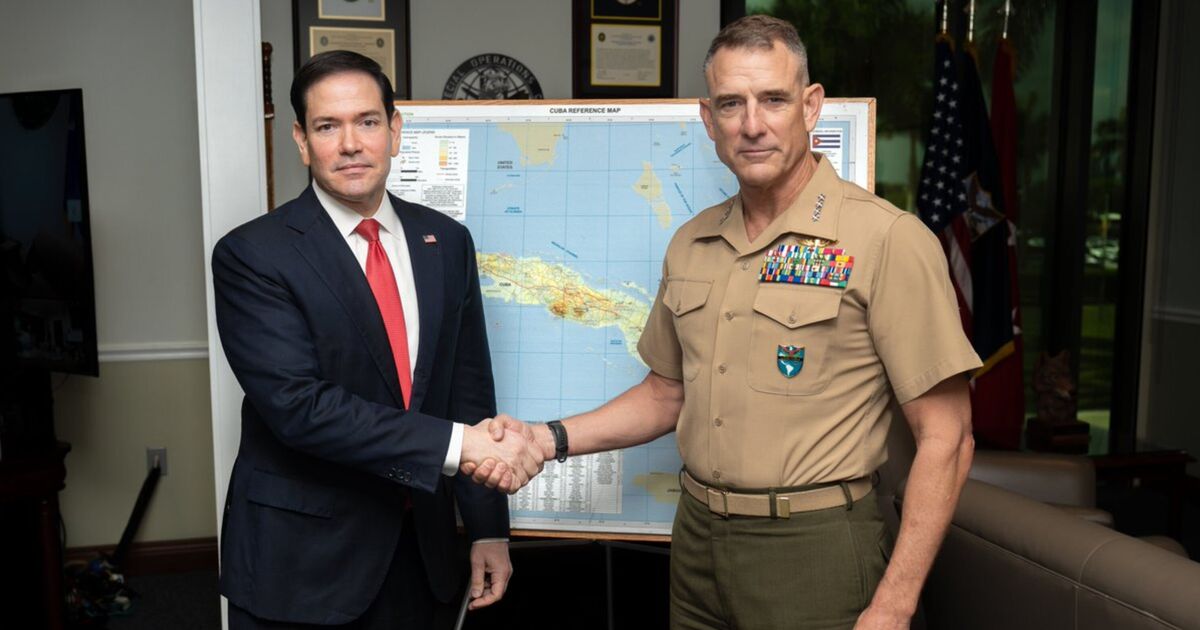 Marco Rubio poses in front of Cuba map after | Political News