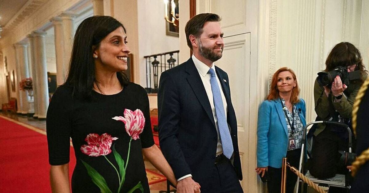Usha Vance fans gush over baby bump in $395 dress