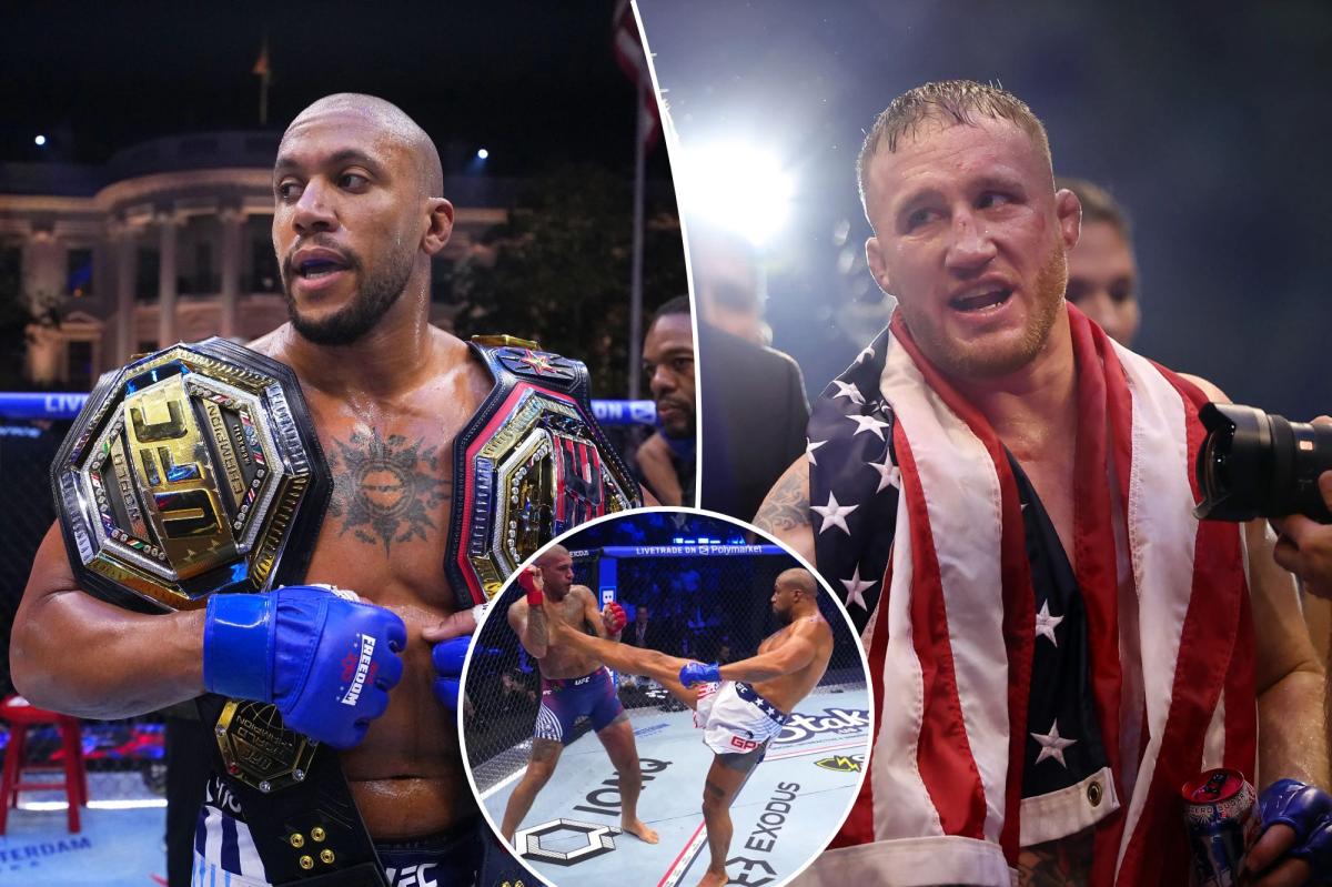 Justin Gaethje and Ciryl Gane win belts at UFC | Sports News