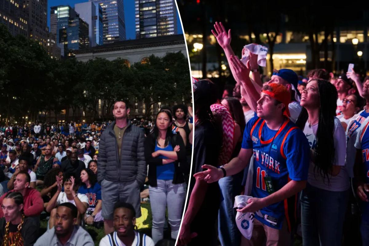 Knicks fans clash with cops in chaotic scene | Sports News