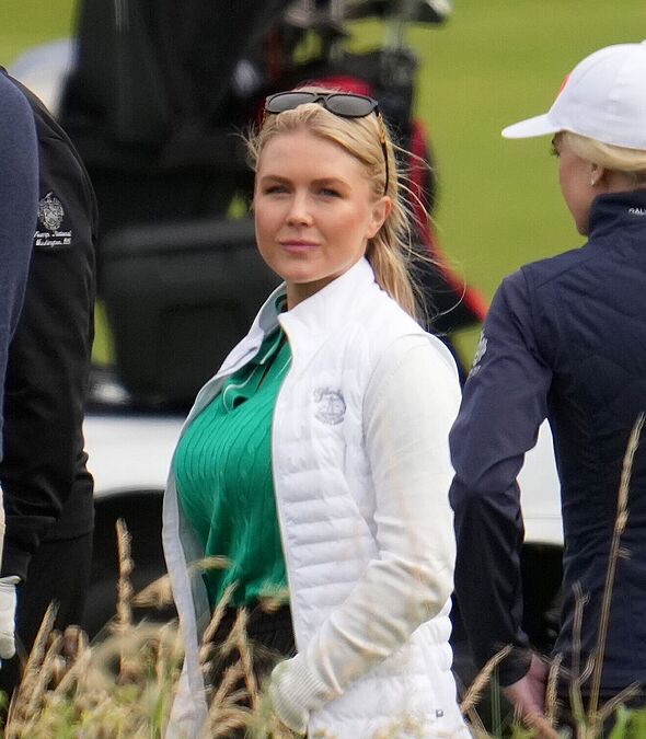 Karoline Leavitt's golf swing compared to
